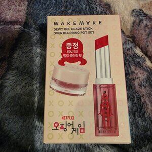 Korean Beauty WAKEMAKE Dewy Gel Glaze Stick Netfix Squid Game - Crushed Red